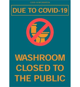 Closed Washroom Sign